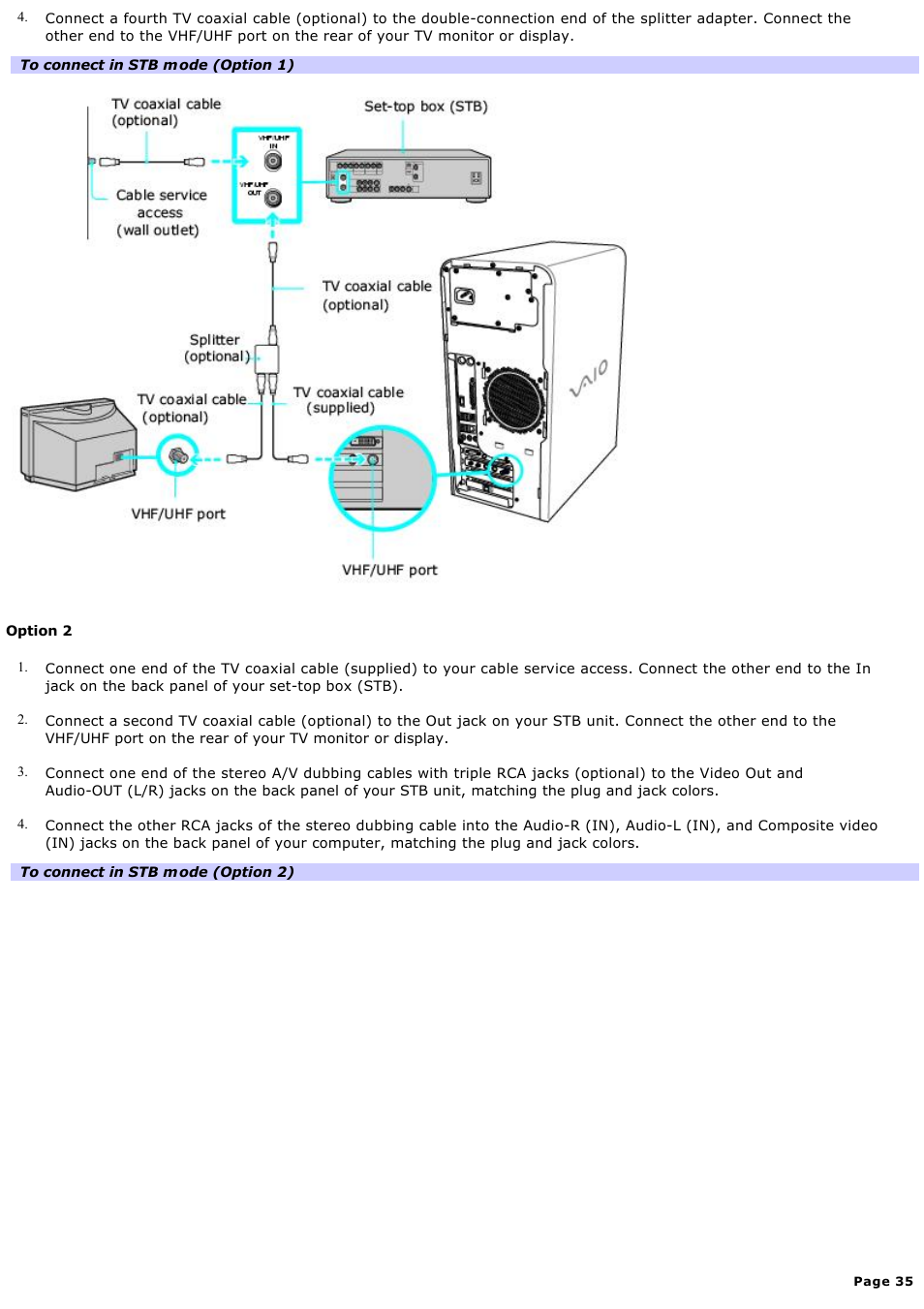 Sony PCV-RS500CGP User Manual | Page 35 / 143