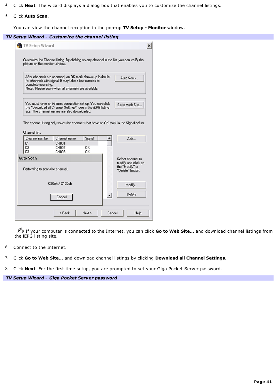 Sony PCV-RS500CGP User Manual | Page 41 / 143