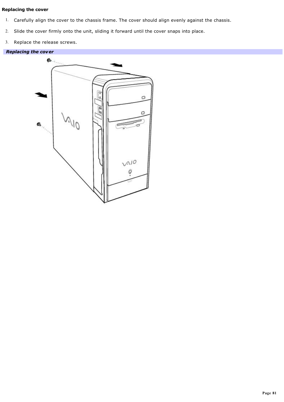 Sony PCV-RS500CGP User Manual | Page 81 / 143