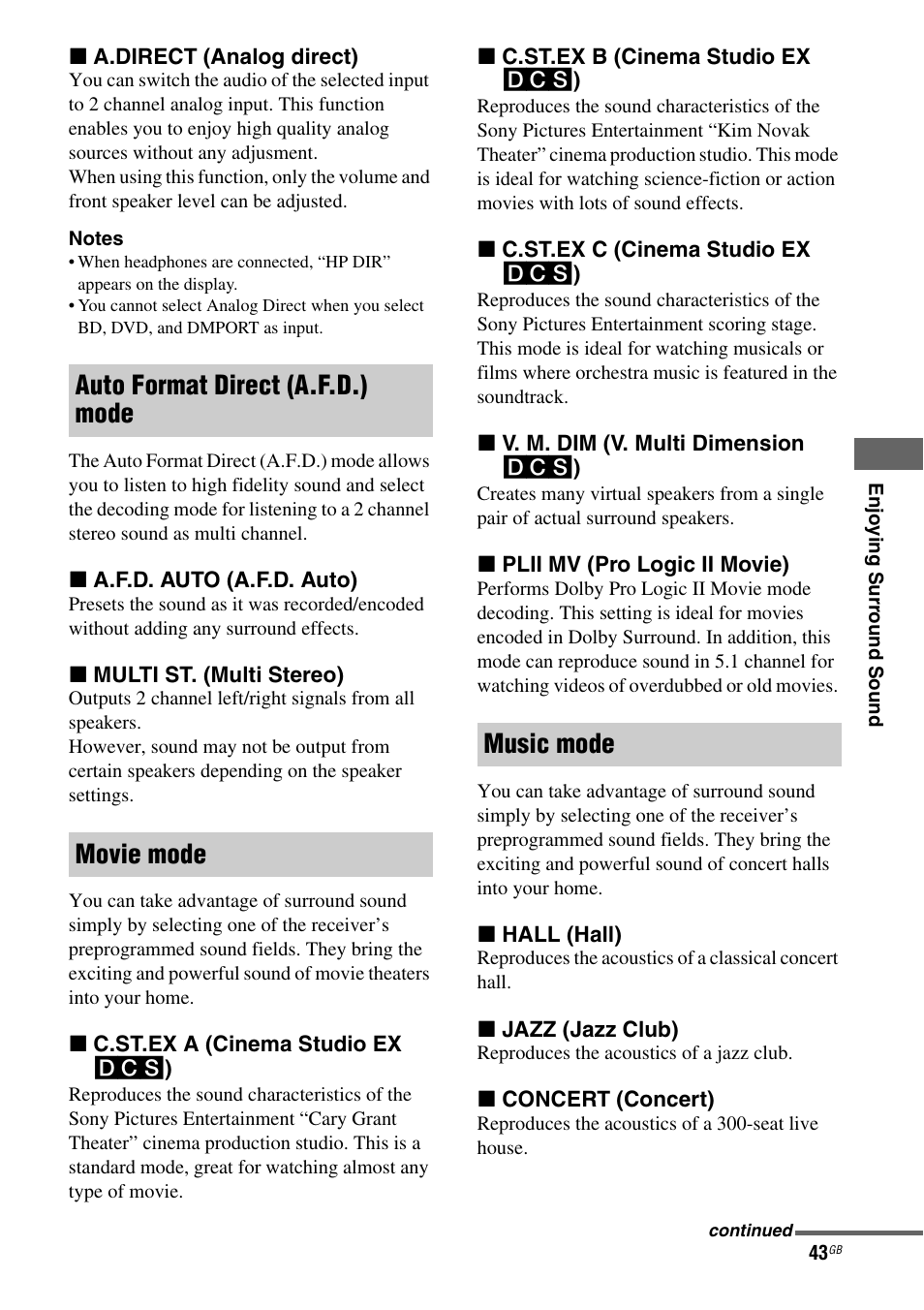 Sony STR-DH510 User Manual | Page 43 / 80