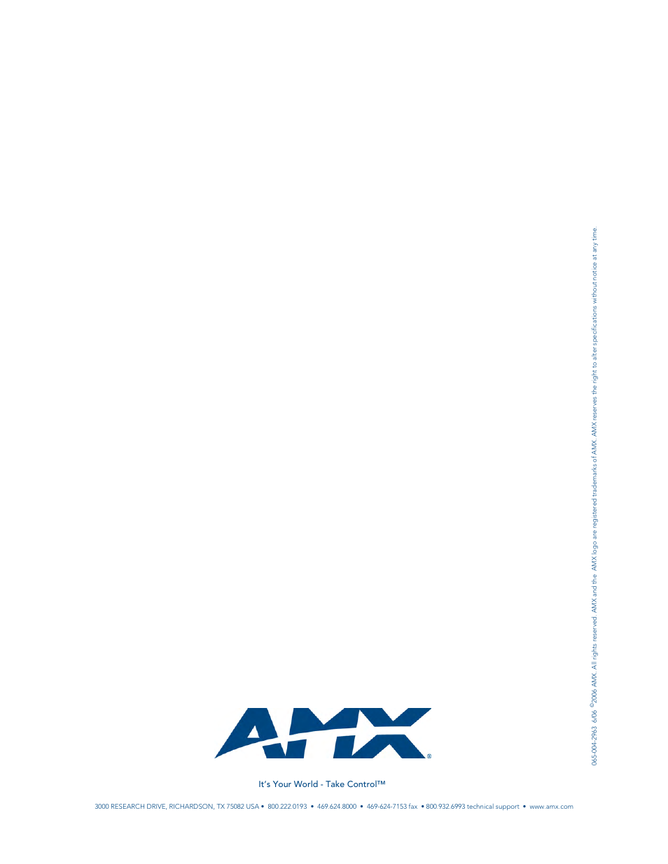 AMX Audio-Only Module MAX-AOM User Manual | Page 26 / 26