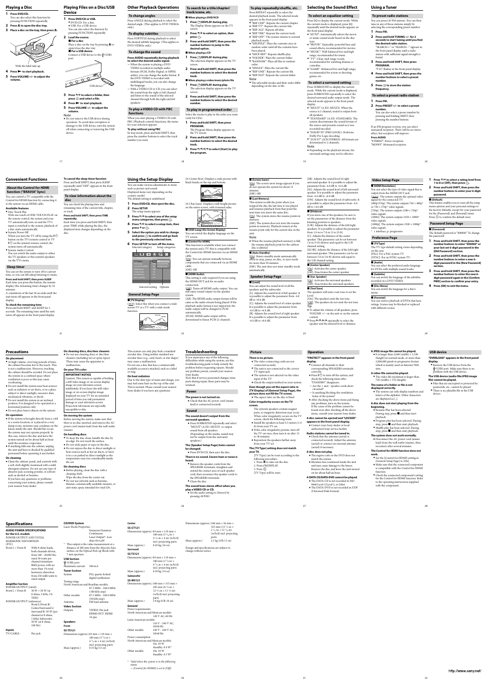 Sony DAV-TZ140 User Manual | Page 2 / 2