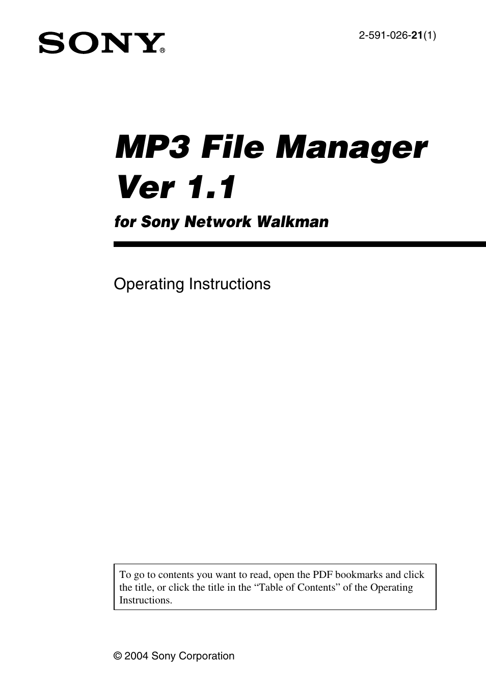 Sony NW-E95 User Manual | 8 pages