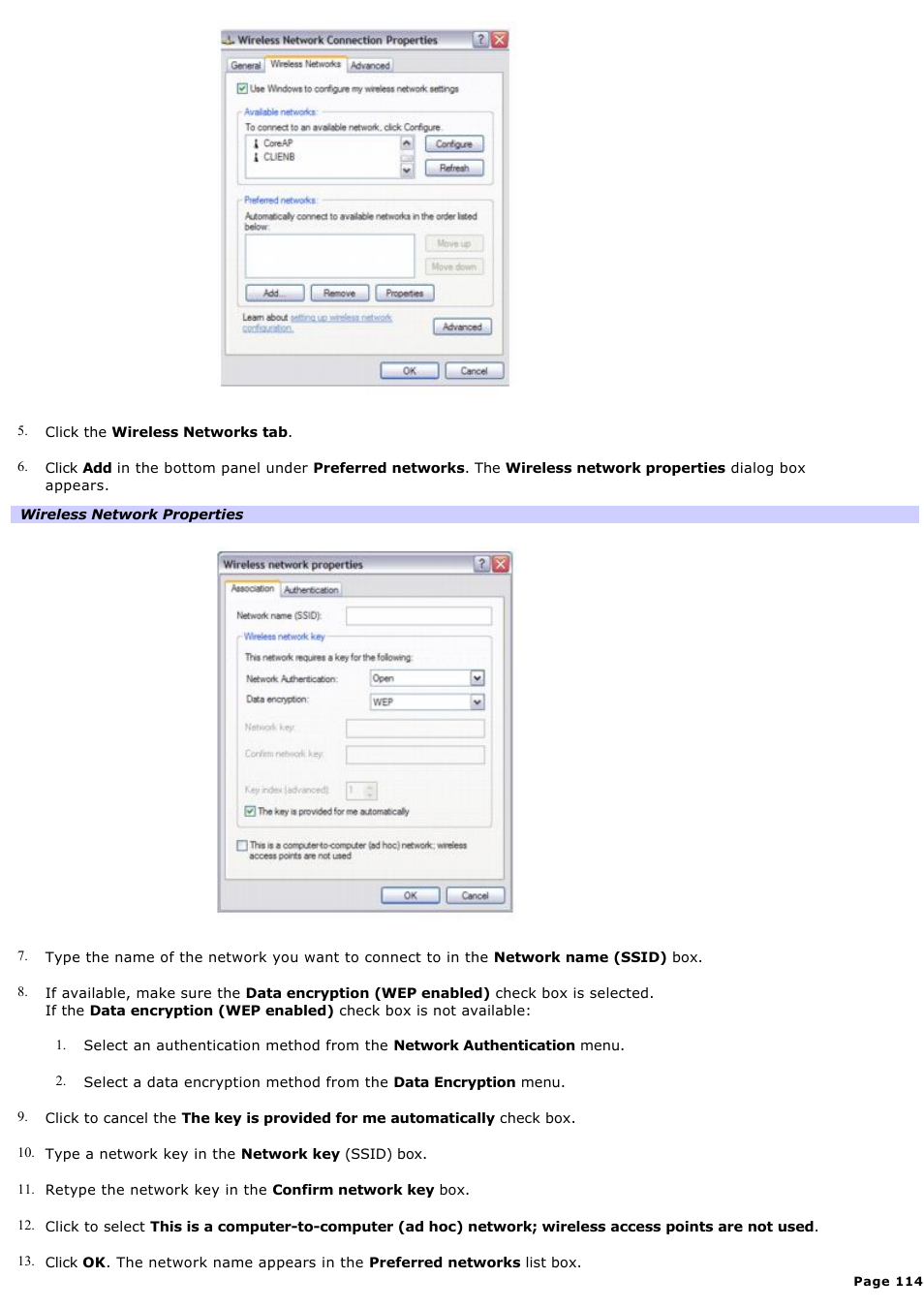 Sony VGN-X505ZP User Manual | Page 114 / 135