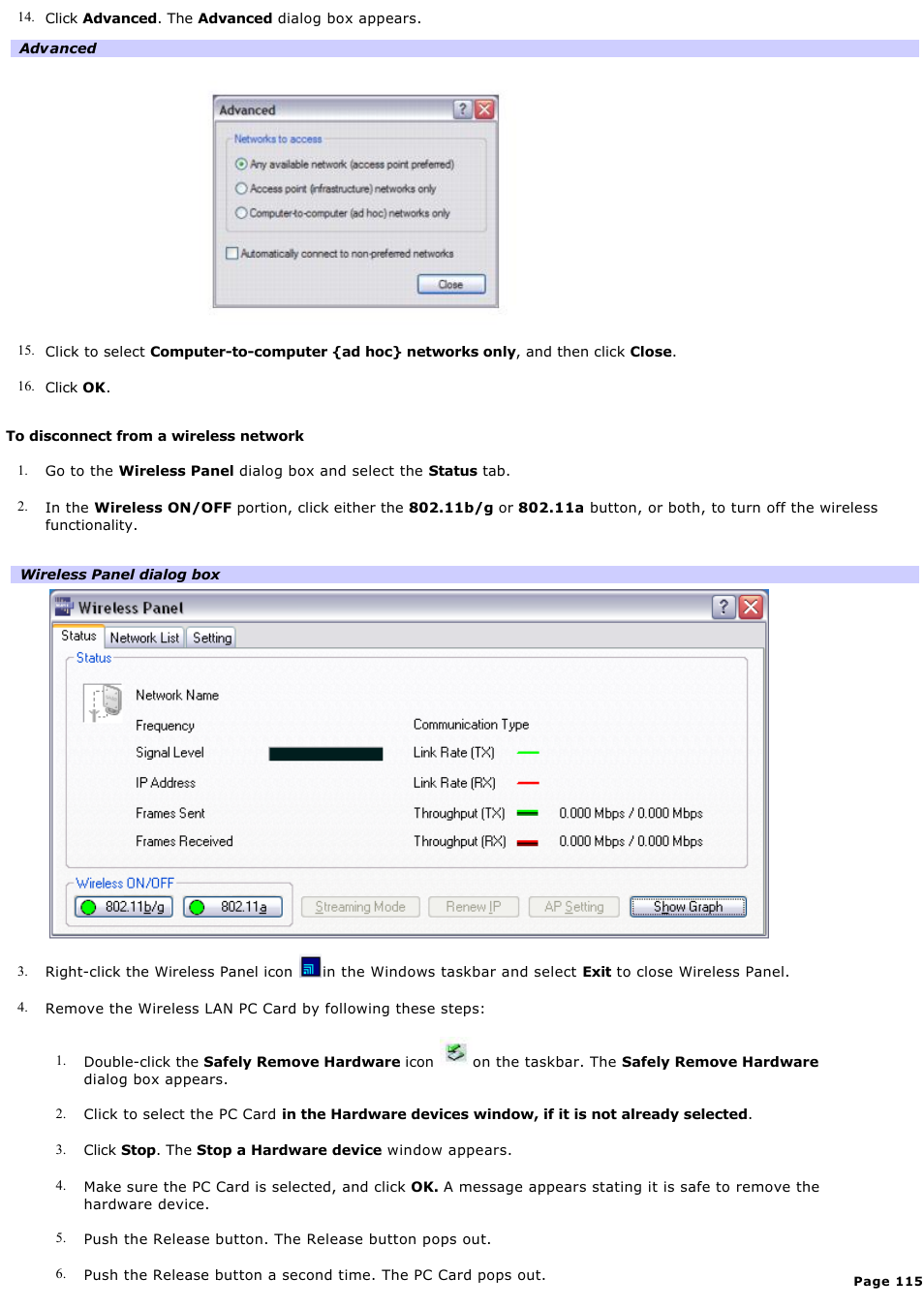 Sony VGN-X505ZP User Manual | Page 115 / 135