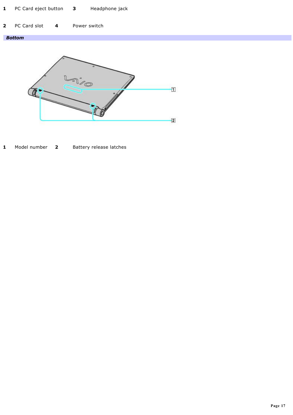 Sony VGN-X505ZP User Manual | Page 17 / 135