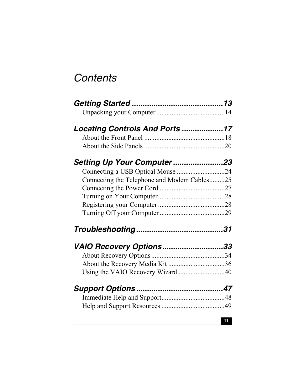 Sony PCV-W30 User Manual | Page 11 / 52