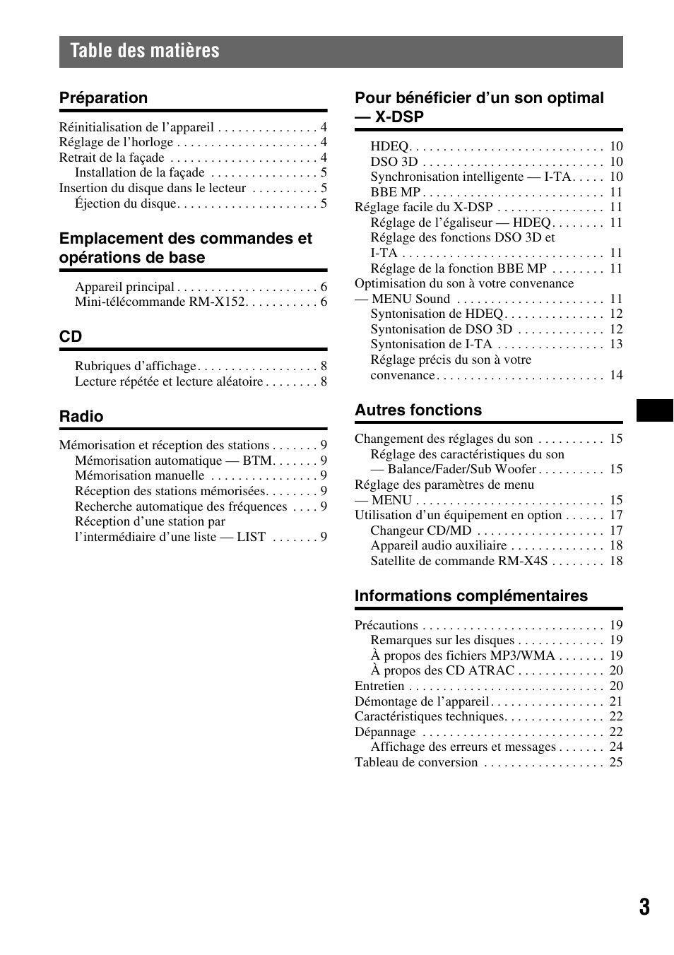 Sony CDX-GT705DX User Manual | Page 25 / 72