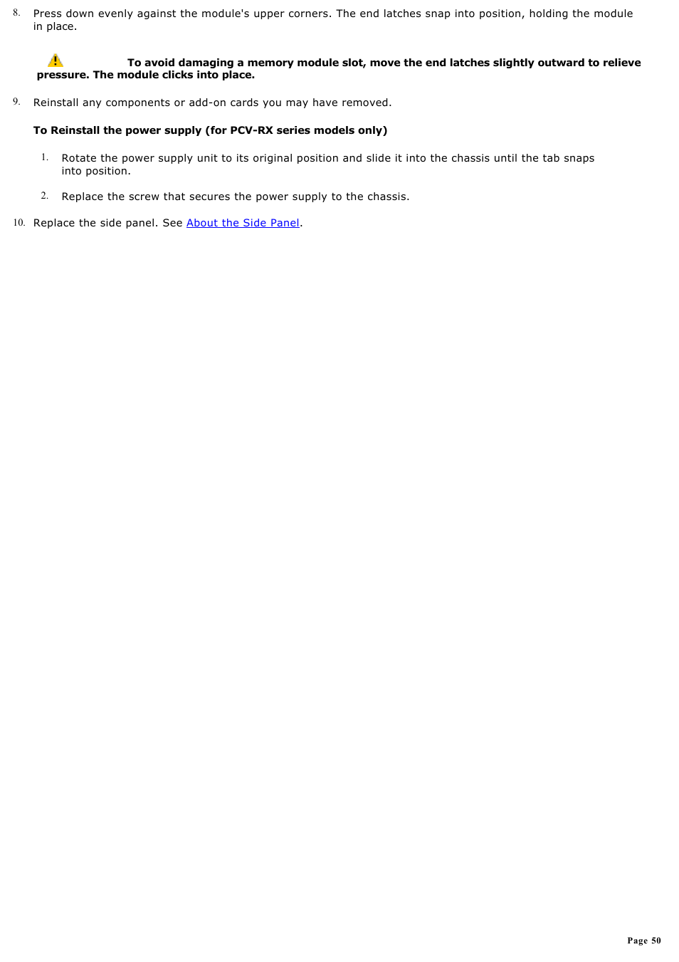 Sony PCV-RX991 User Manual | Page 50 / 87