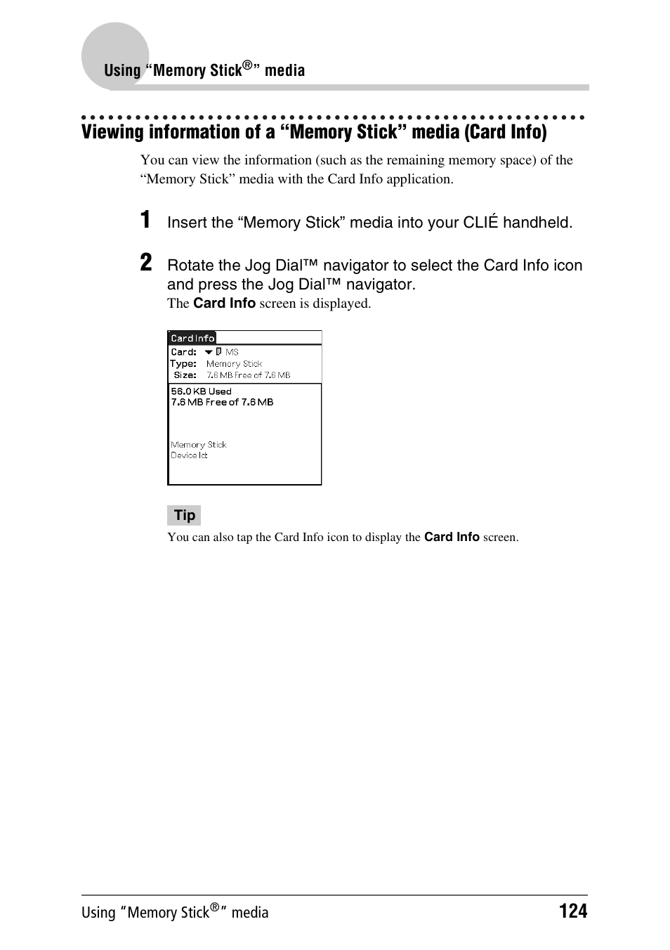 Sony PEG-NX70V User Manual | Page 124 / 176