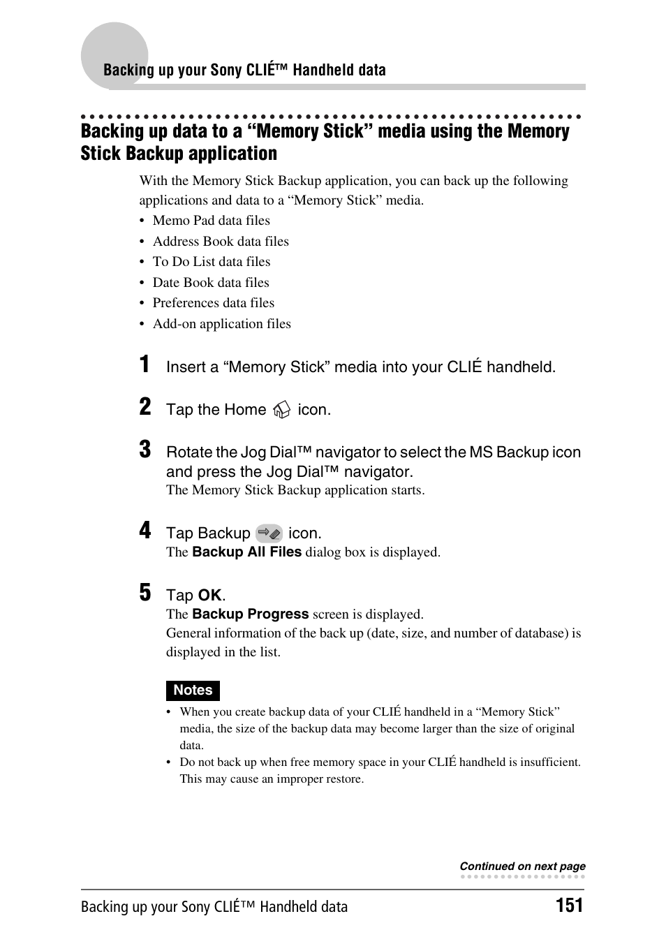 Sony PEG-NX70V User Manual | Page 151 / 176