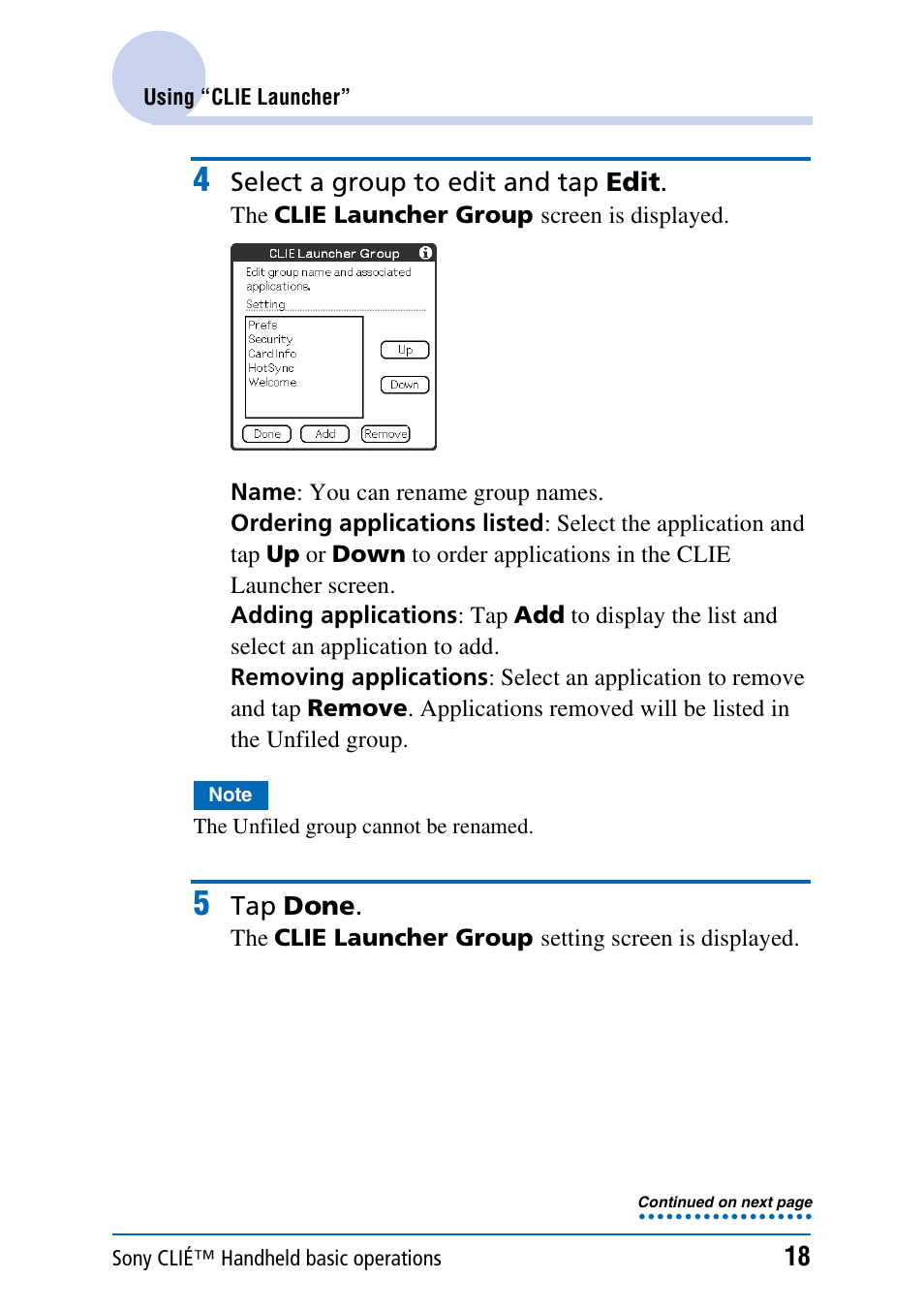 Sony PEG-NX70V User Manual | Page 18 / 176