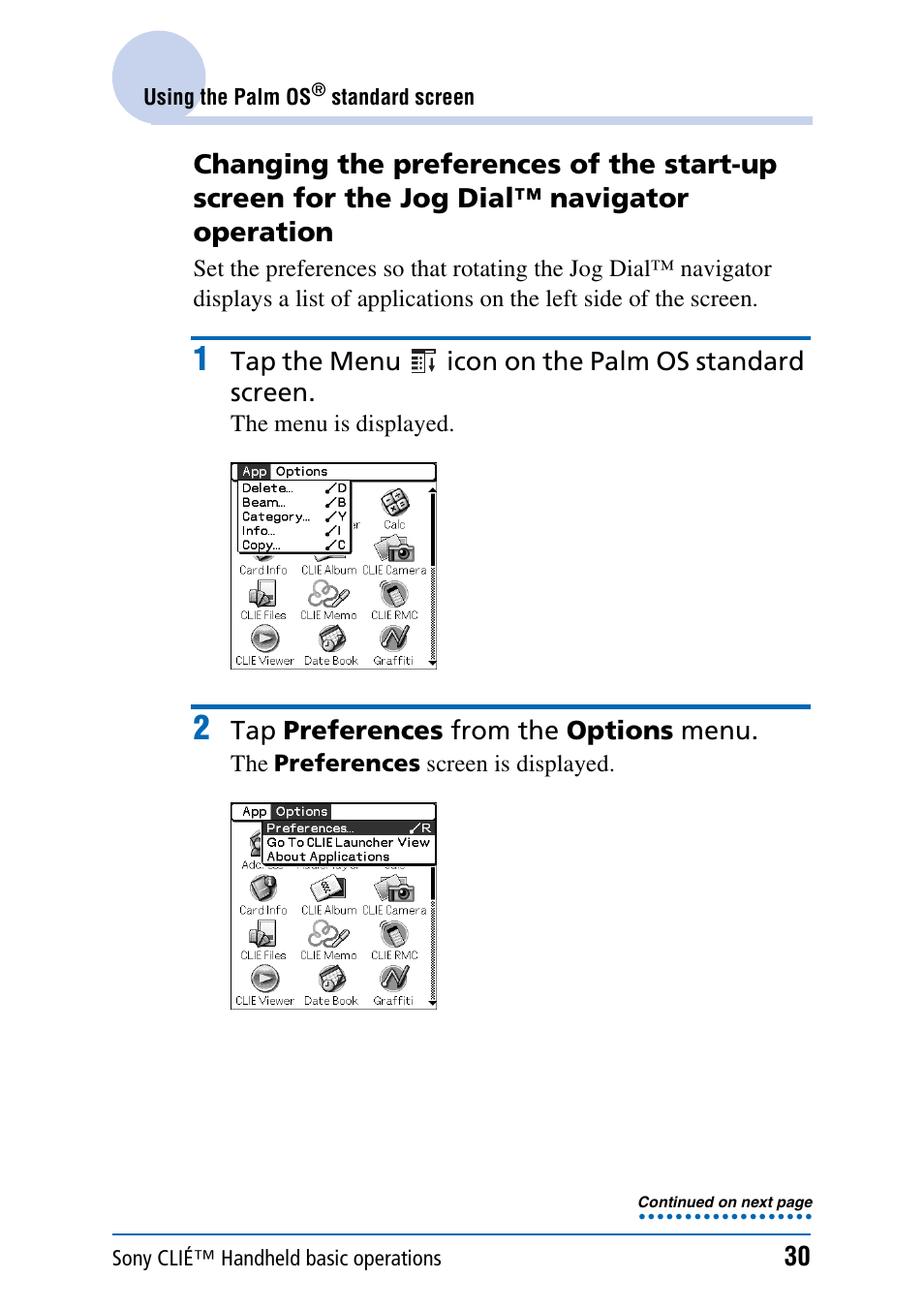 Sony PEG-NX70V User Manual | Page 30 / 176