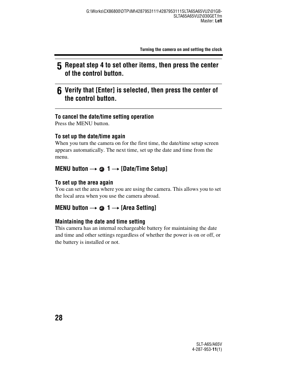 Sony SLT-A65V User Manual | Page 28 / 96