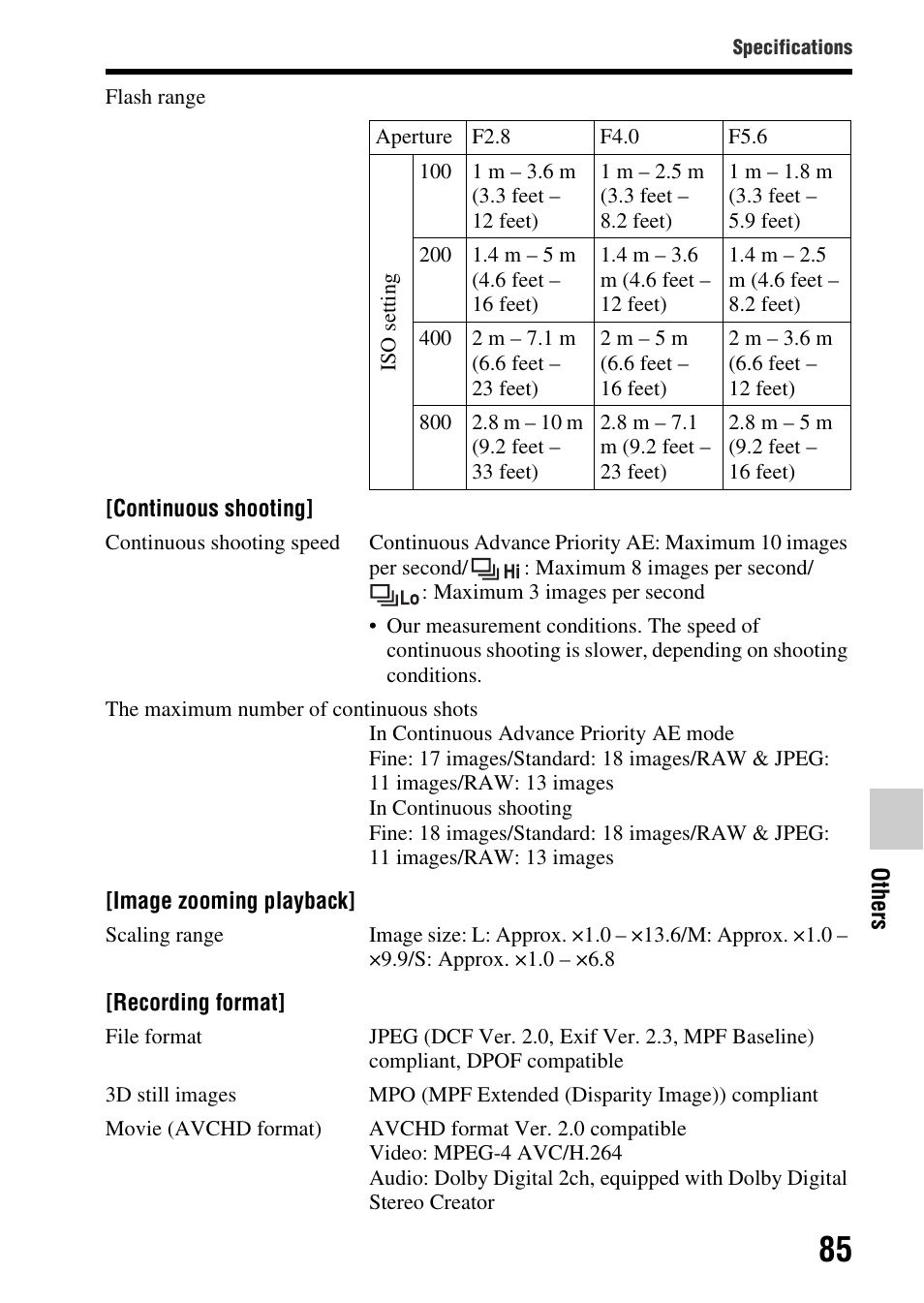 Sony SLT-A65V User Manual | Page 85 / 96