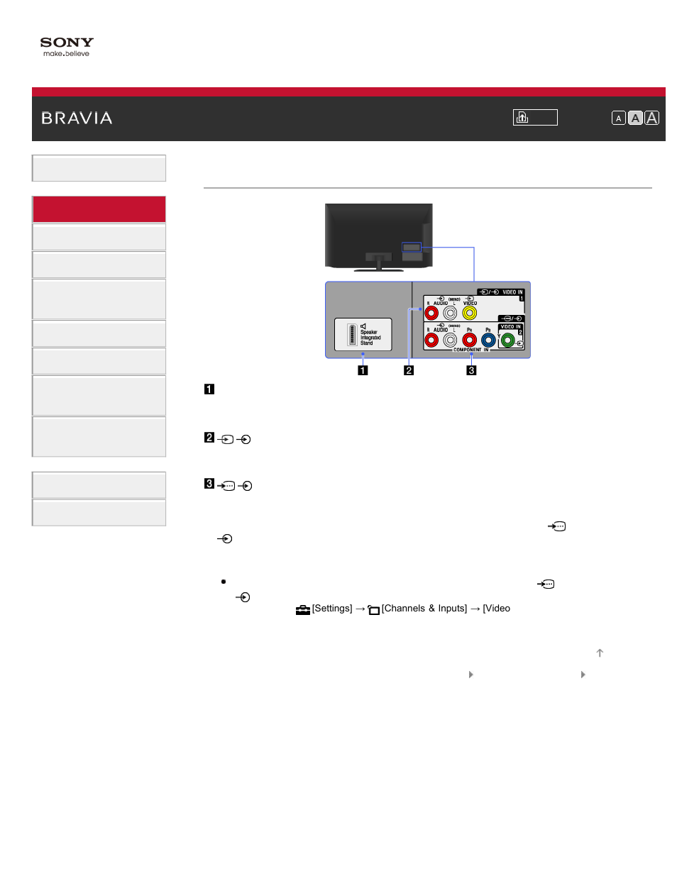 Rear | Sony KDL-55HX850 User Manual | Page 40 / 193