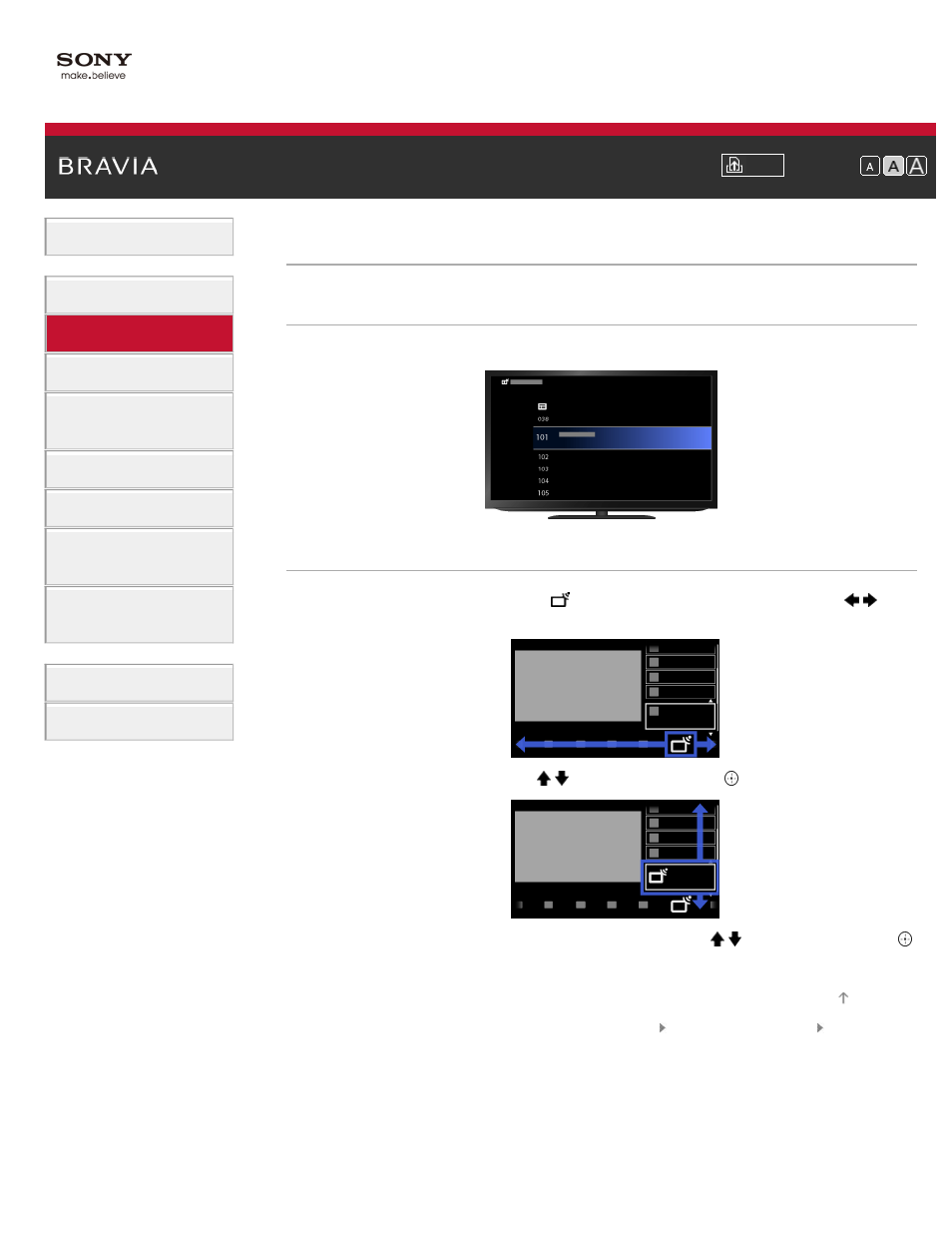 Selecting channels from the home menu | Sony KDL-55HX850 User Manual | Page 48 / 193