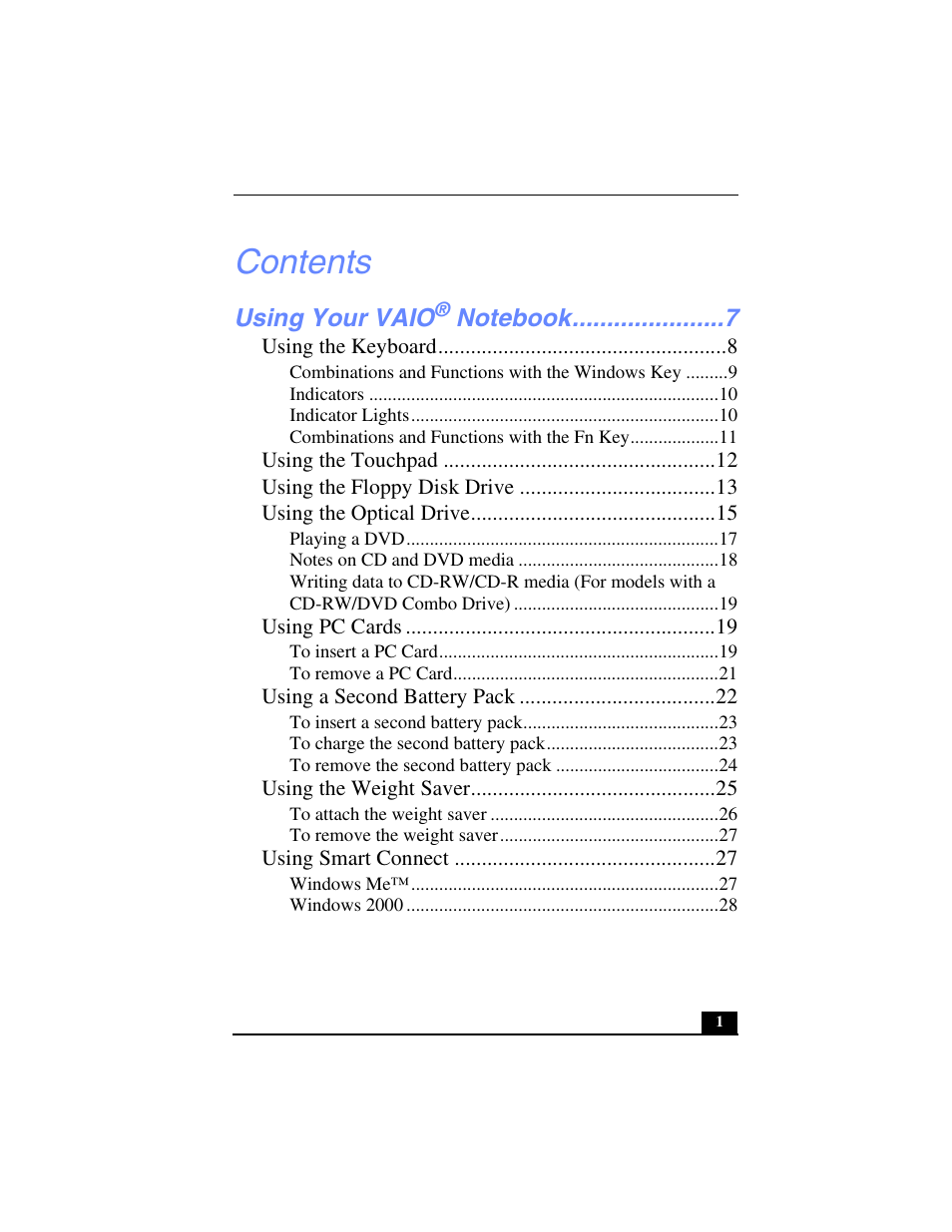 Sony PCG-FX250 User Manual | 138 pages