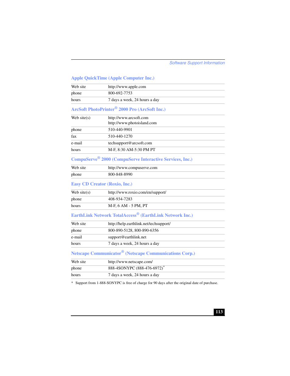 Sony PCG-FX250 User Manual | Page 113 / 138