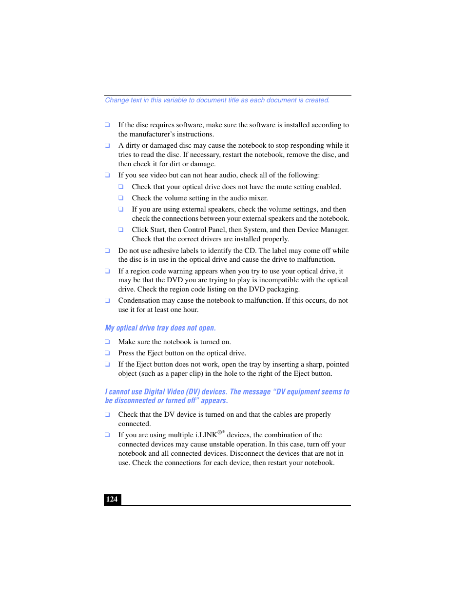 Sony PCG-FX250 User Manual | Page 124 / 138