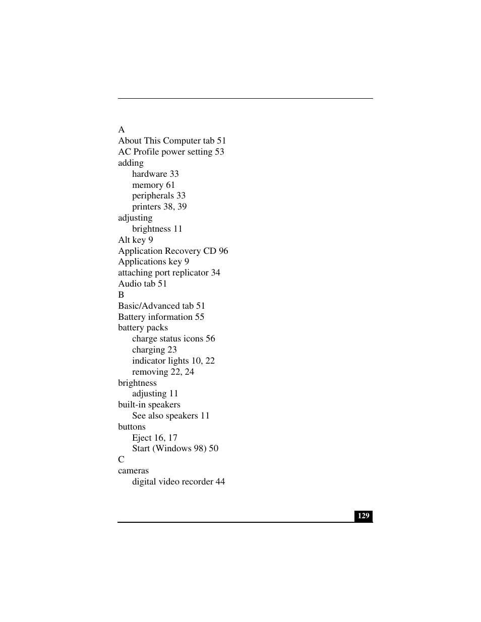 Sony PCG-FX250 User Manual | Page 129 / 138