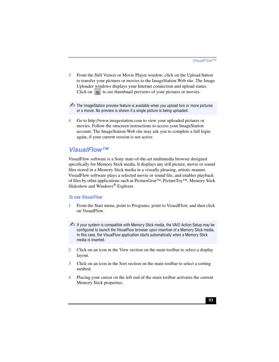 Visualflow | Sony PCG-FX250 User Manual | Page 93 / 138