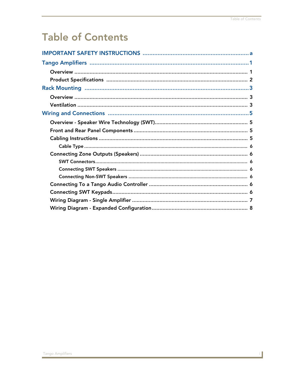 AMX Tango Amplifiers DAS-TAMP8-SIG User Manual | Page 5 / 14