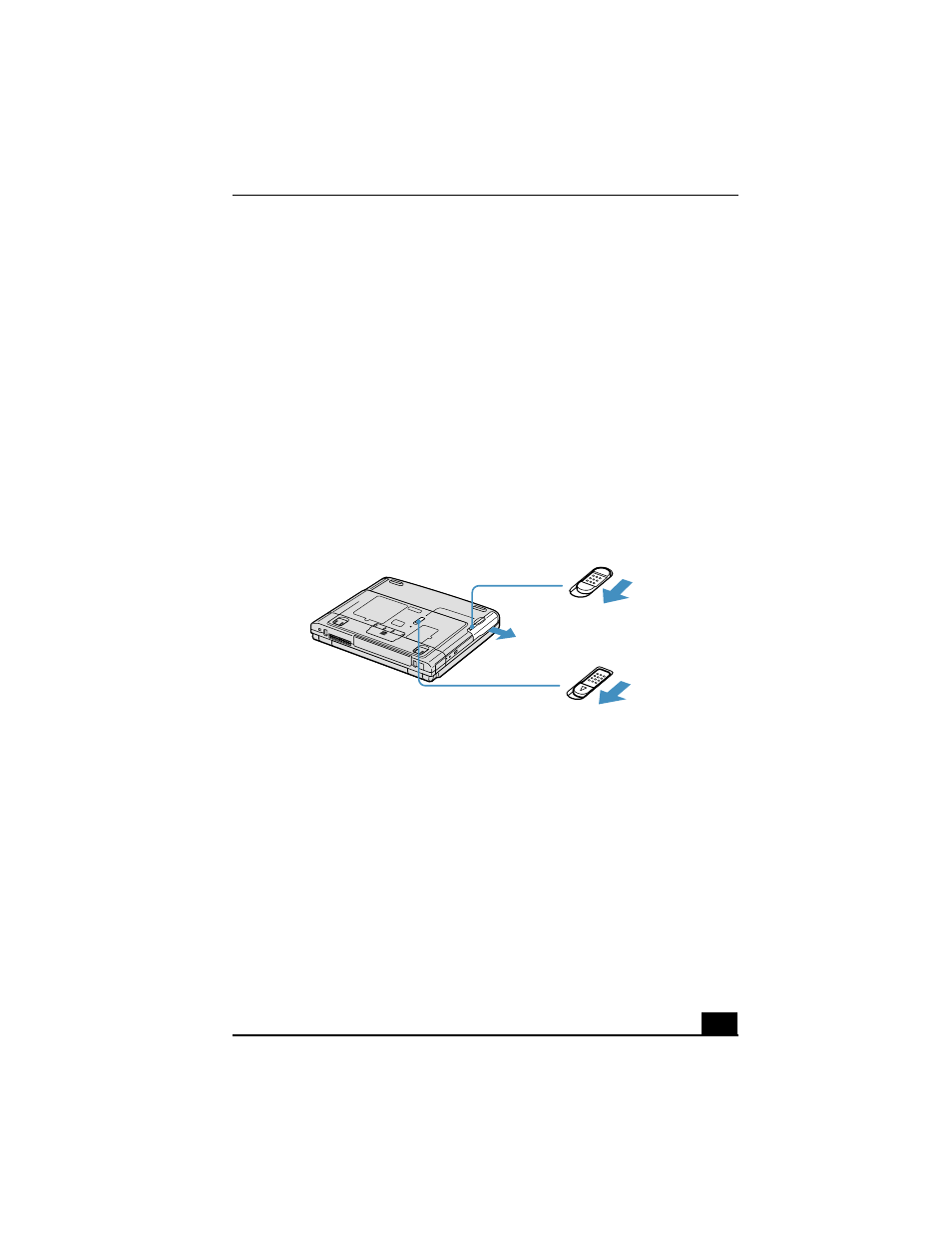 To remove the second battery pack | Sony PCG-FX310K User Manual | Page 33 / 166