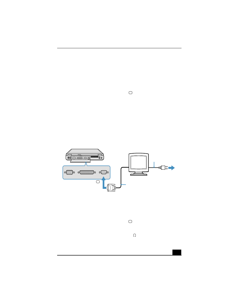 Connecting an external display, To connect a computer display, To connect a multimedia computer display | Sony PCG-FX310K User Manual | Page 51 / 166