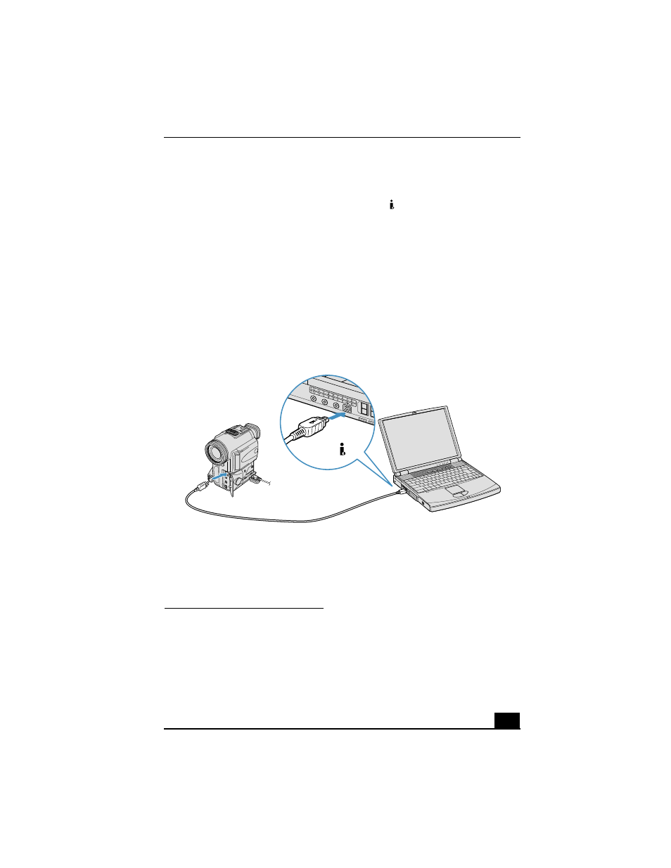 Connecting an i.link device, To connect a digital video camera recorder, Connecting an i.link | Device | Sony PCG-FX310K User Manual | Page 57 / 166