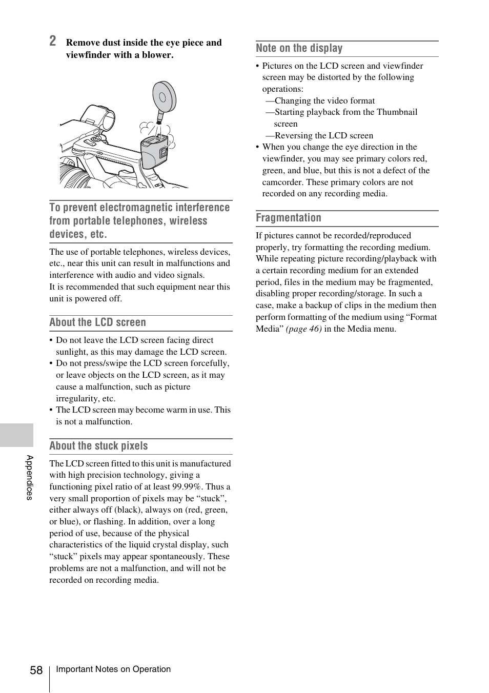 Sony FDR-AX1 User Manual | Page 58 / 68