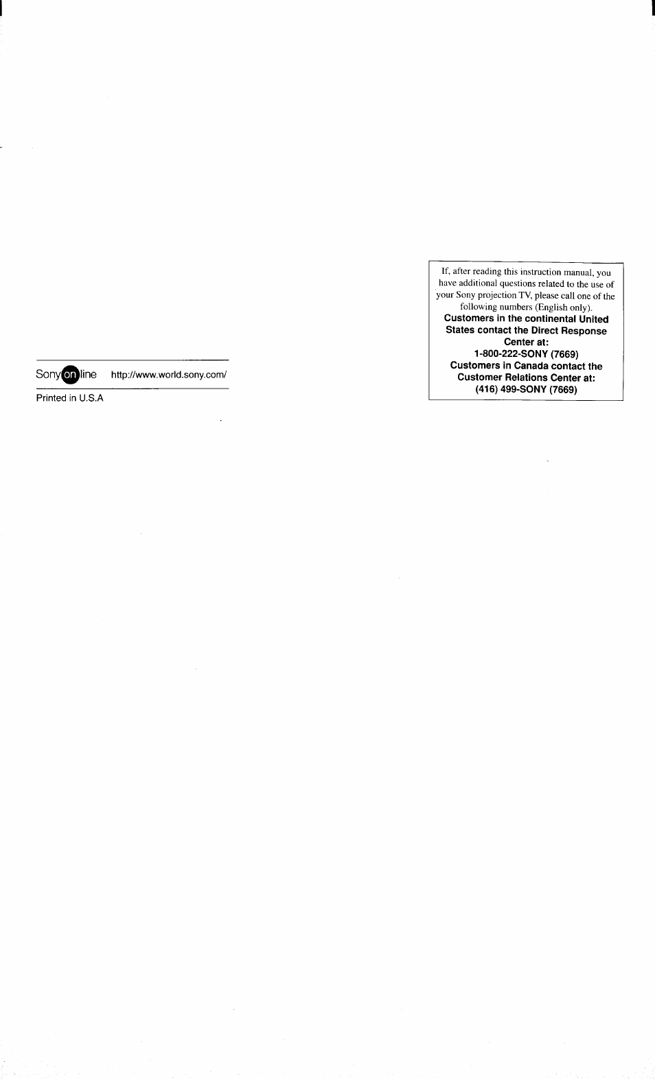 Sony KP-61XBR300 User Manual | Page 65 / 65