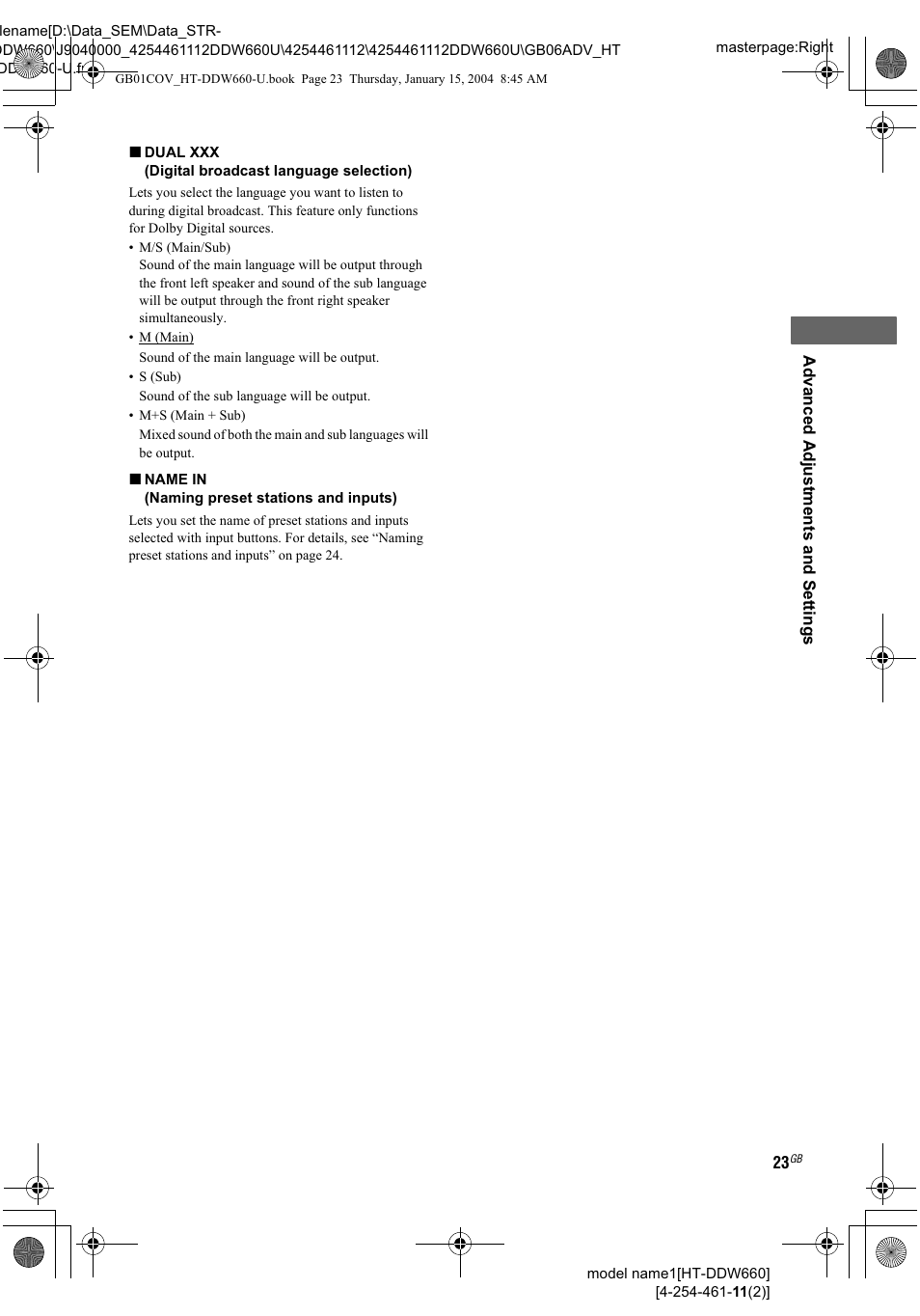 Dualxxx, Name in | Sony HT-DDW660 User Manual | Page 23 / 36