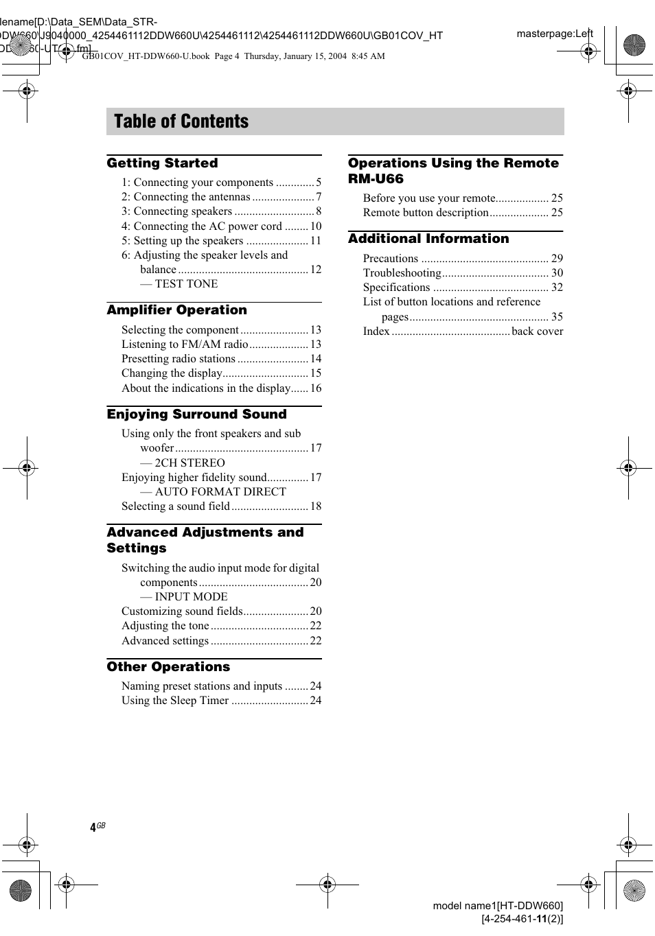 Sony HT-DDW660 User Manual | Page 4 / 36