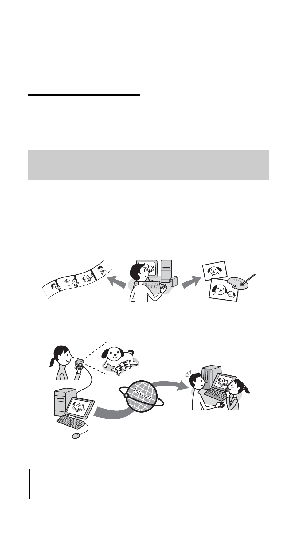 Connecting to a windows computer, Introduction to editing pictures on a computer, Features | Sony DCR-PC330 User Manual | Page 6 / 48