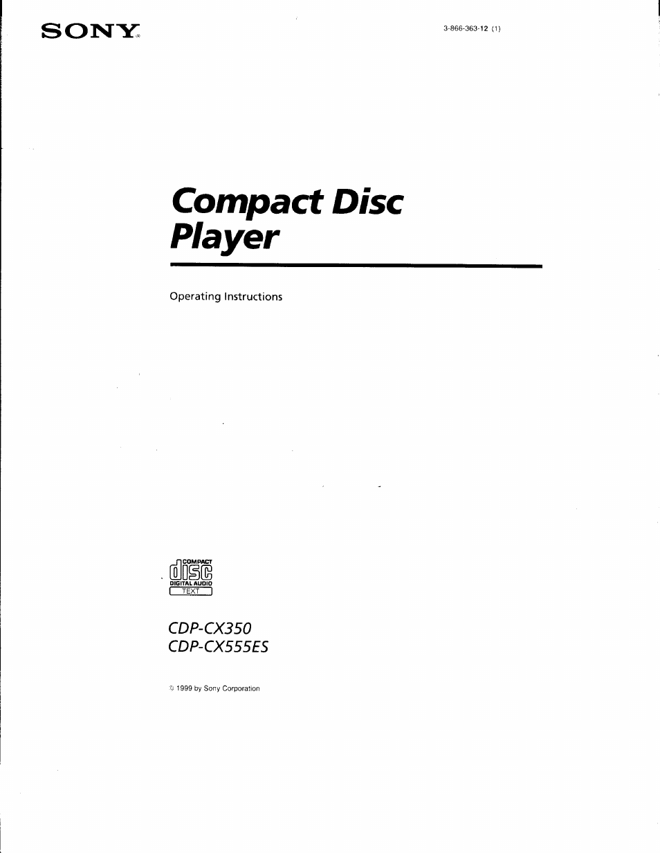 Sony CDP-CX350 User Manual | 42 pages