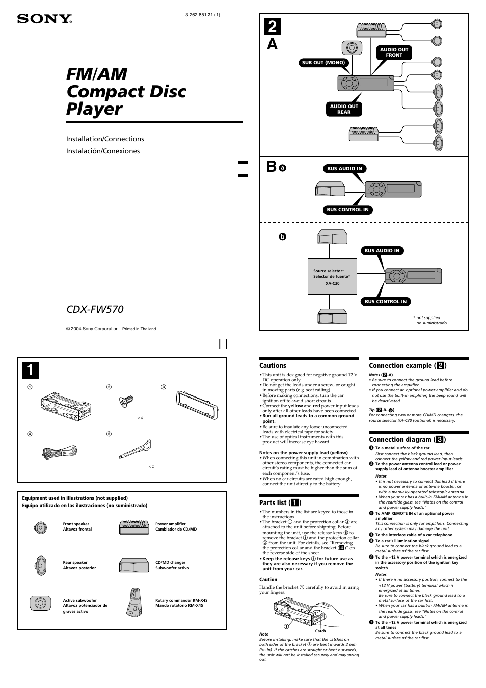 Sony CDX-FW570 User Manual | 4 pages