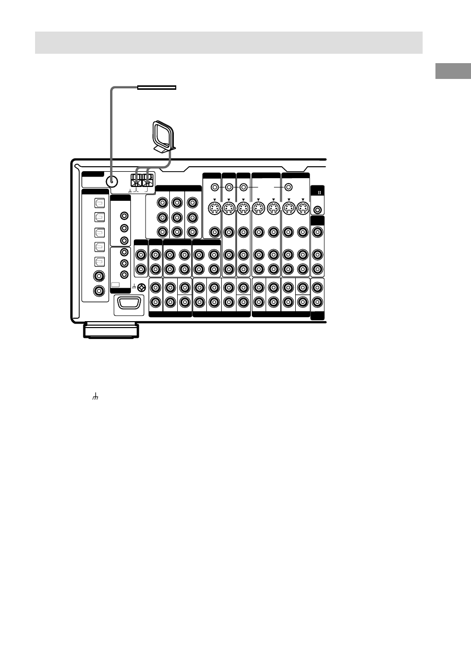 Connecting the antennas, Getting started | Sony STR-DA7ES User Manual | Page 17 / 80