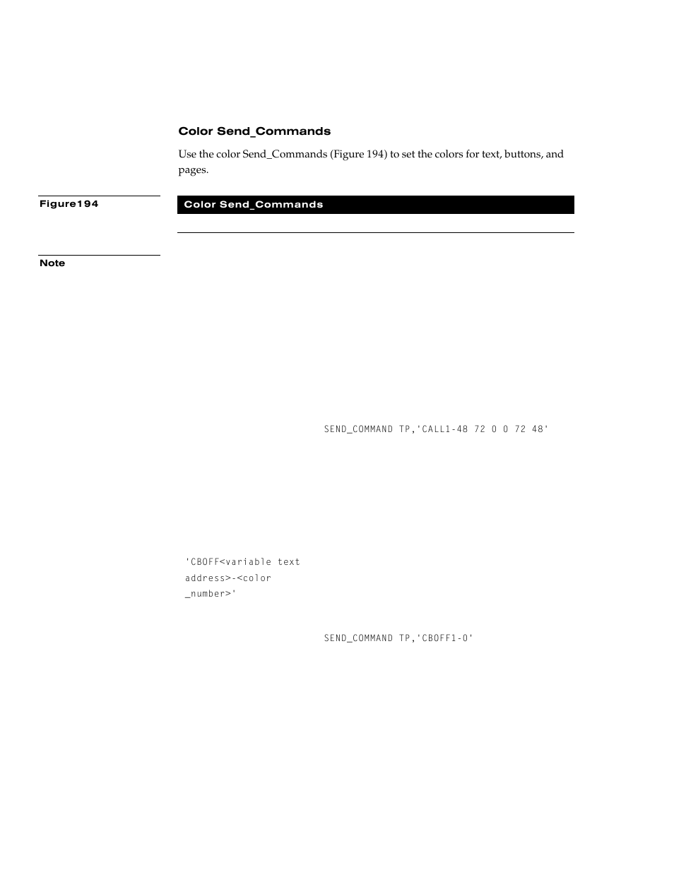 Color send_commands | AMX G3 User Manual | Page 140 / 172