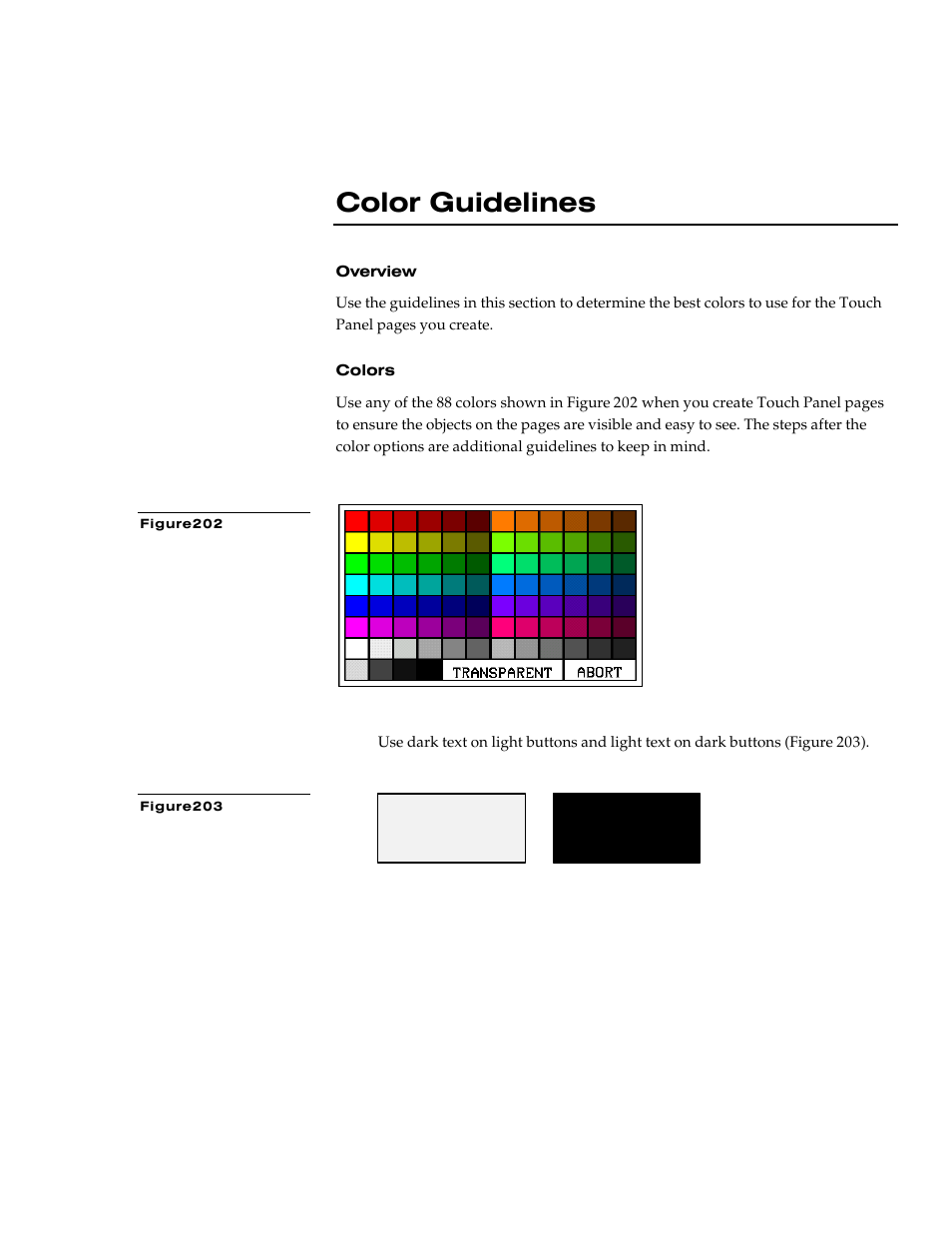 Color guidelines, Overview, Colors | AMX G3 User Manual | Page 159 / 172