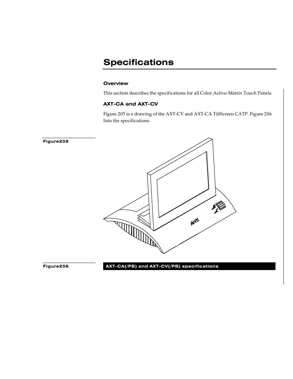 Specifications, Overview, Axt-ca and axt-cv | AMX G3 User Manual | Page 161 / 172