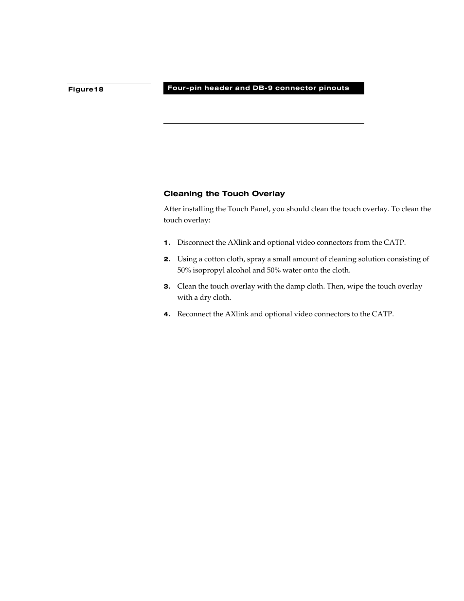 Cleaning the touch overlay | AMX G3 User Manual | Page 25 / 172