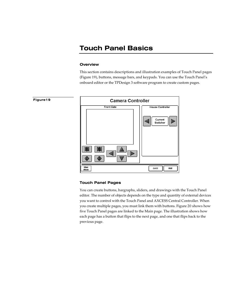 Touch panel basics, Overview | AMX G3 User Manual | Page 27 / 172