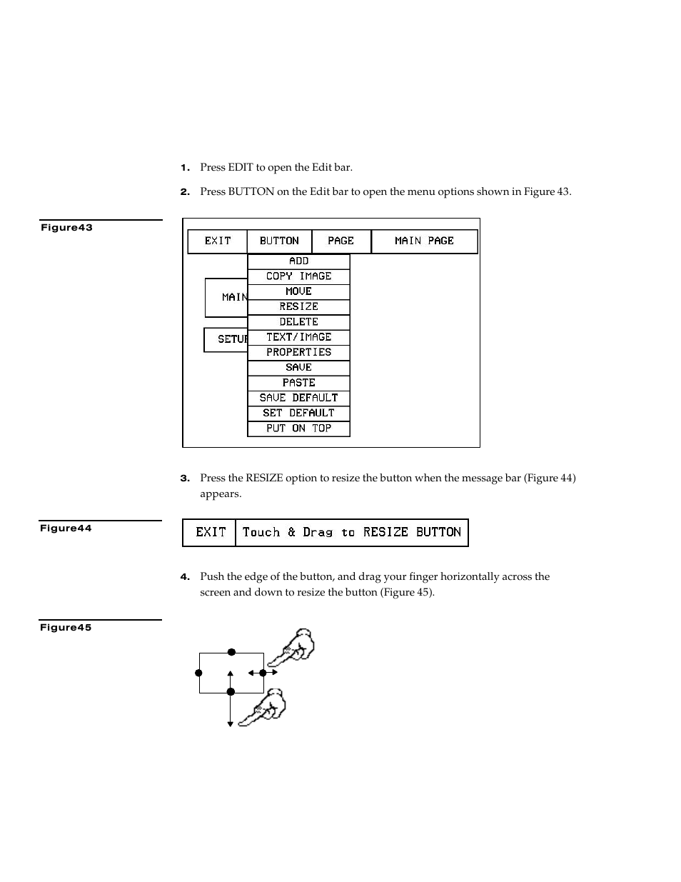 Resizing a button | AMX G3 User Manual | Page 40 / 172