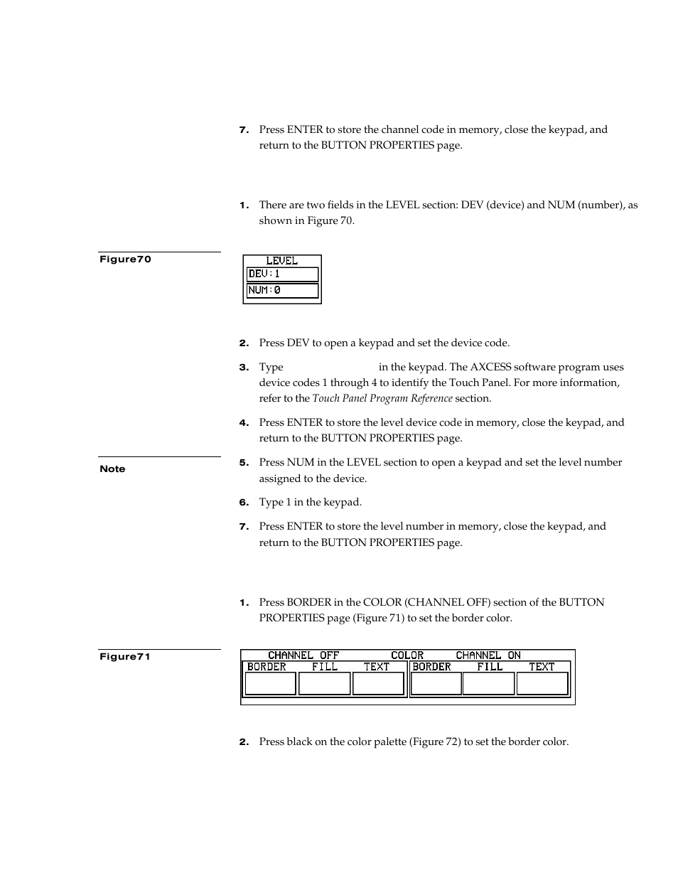 Setting the level code | AMX G3 User Manual | Page 55 / 172