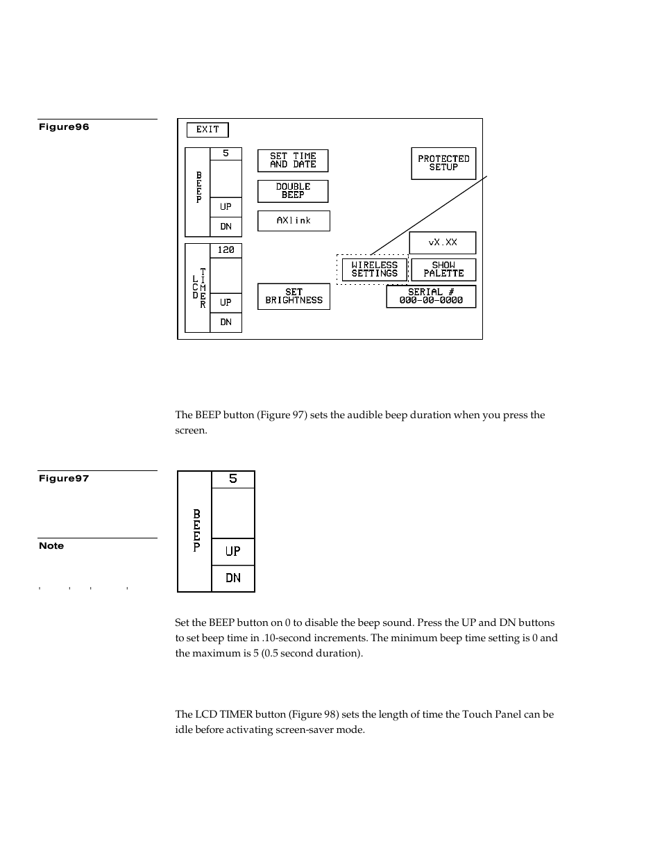 Beep, Lcd timer | AMX G3 User Manual | Page 68 / 172