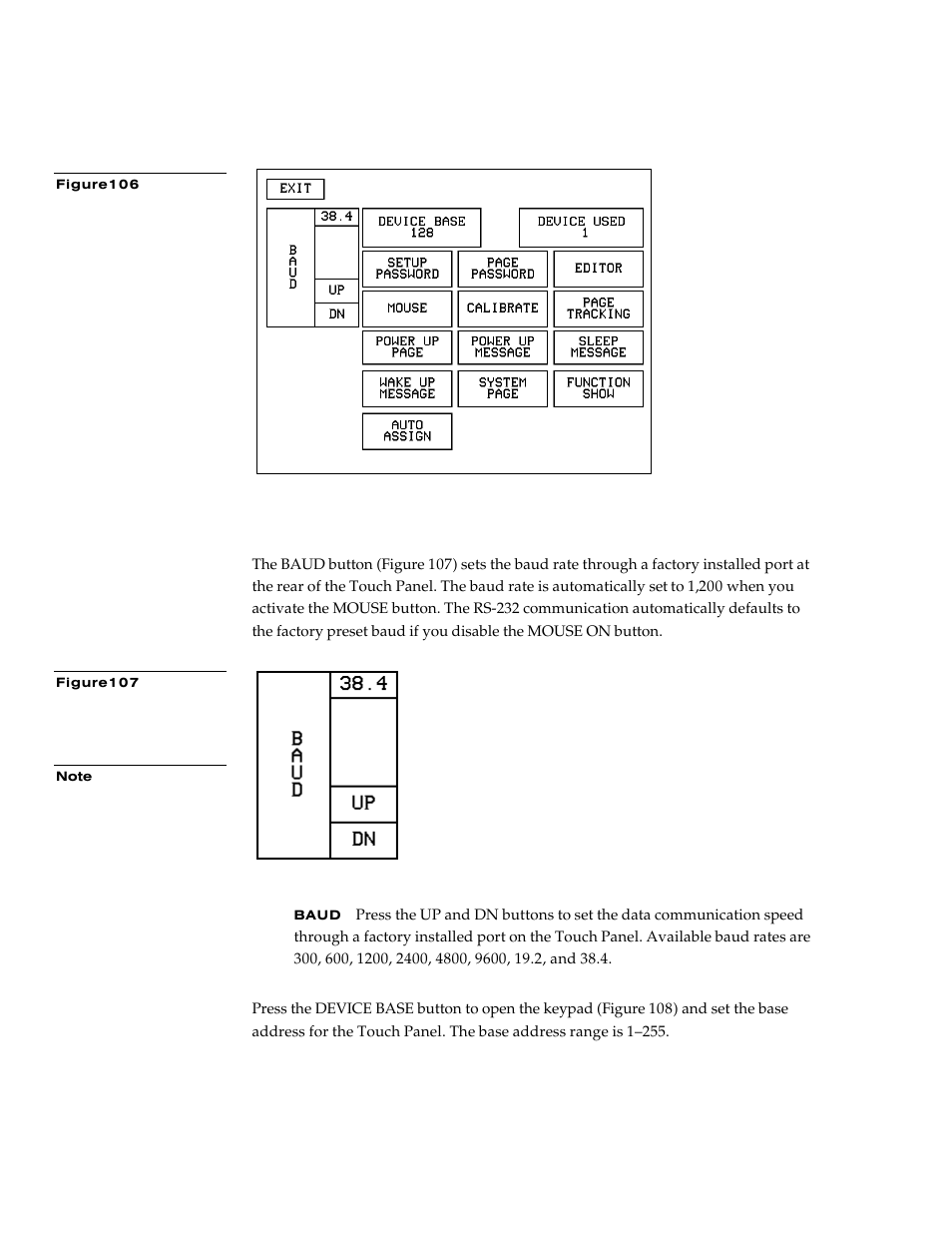 Baud, Device base | AMX G3 User Manual | Page 76 / 172