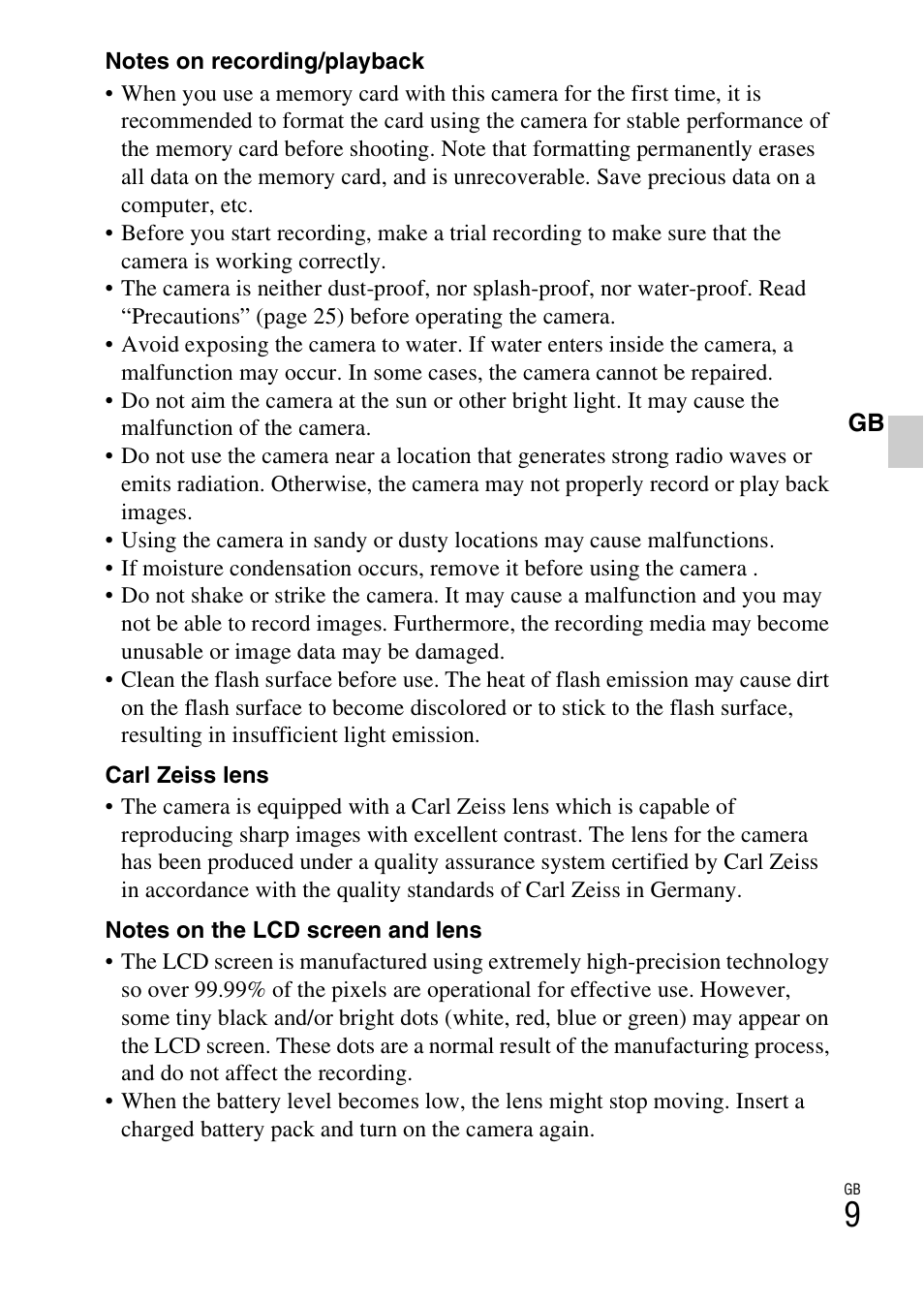 Sony DSC-W350 User Manual | Page 9 / 56