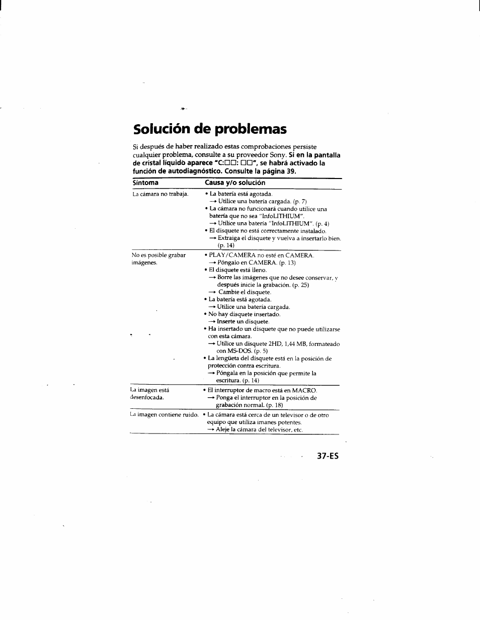 Solución de problemas | Sony MVC-FD51 User Manual | Page 126 / 133