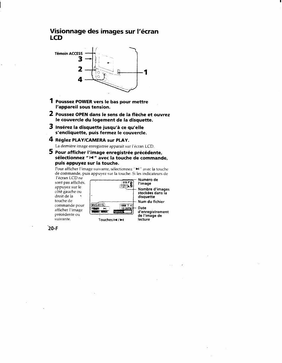 Visionnage des images sur técran lcd | Sony MVC-FD51 User Manual | Page 65 / 133